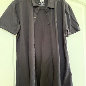 YoungLA Men's Black Casual Button Down Shirt